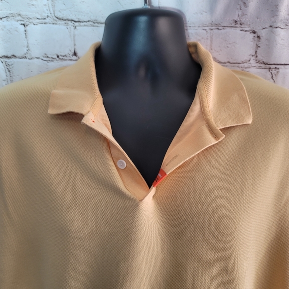 Nike Men Dry-Fit Polo Shirt Slim Fit Golf Size L Gold Unisex - Picture 3 of 14